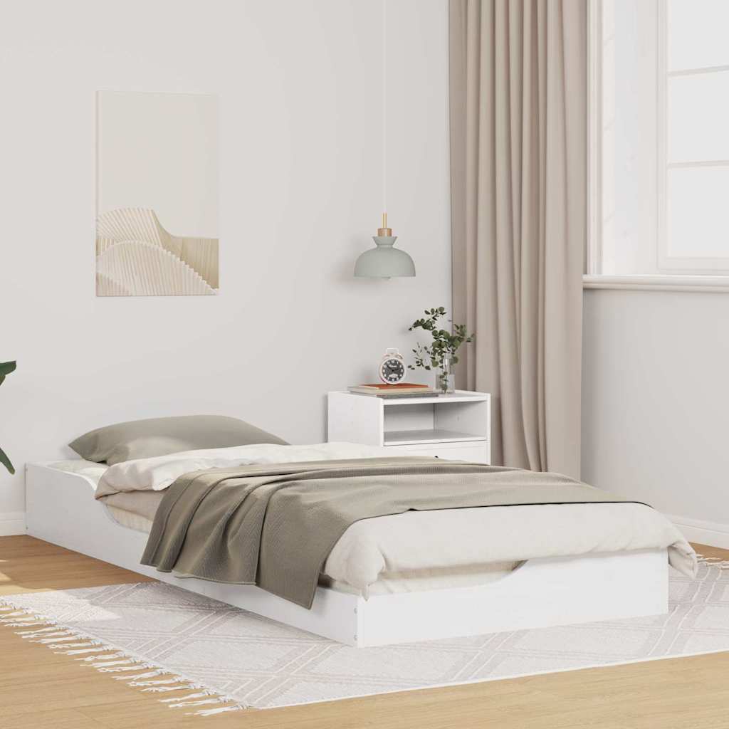Bedframe Wit 80 x 220 cm Massief grenenhout is nu te koop bij PeponiXL, paradijselijk wonen!