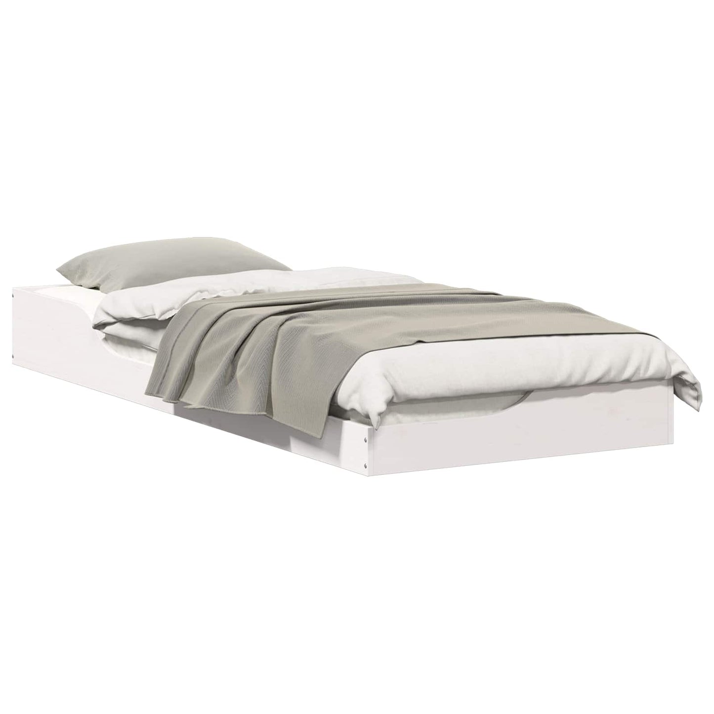 Bedframe Wit 80 x 220 cm Massief grenenhout is nu te koop bij PeponiXL, paradijselijk wonen!