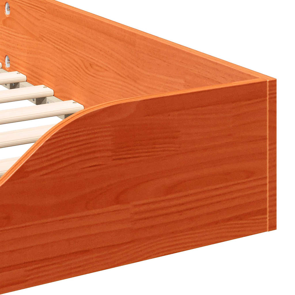 Bedframe Wasbruin 80 x 220 cm Massief grenenhout is nu te koop bij PeponiXL, paradijselijk wonen!