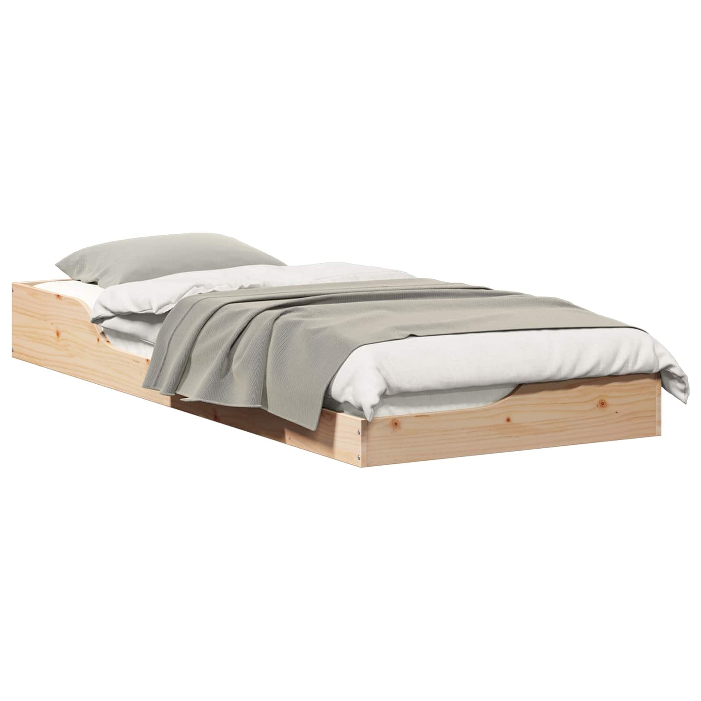 Bedframe Bruin 90 x 220 cm Massief grenenhout is nu te koop bij PeponiXL, paradijselijk wonen!