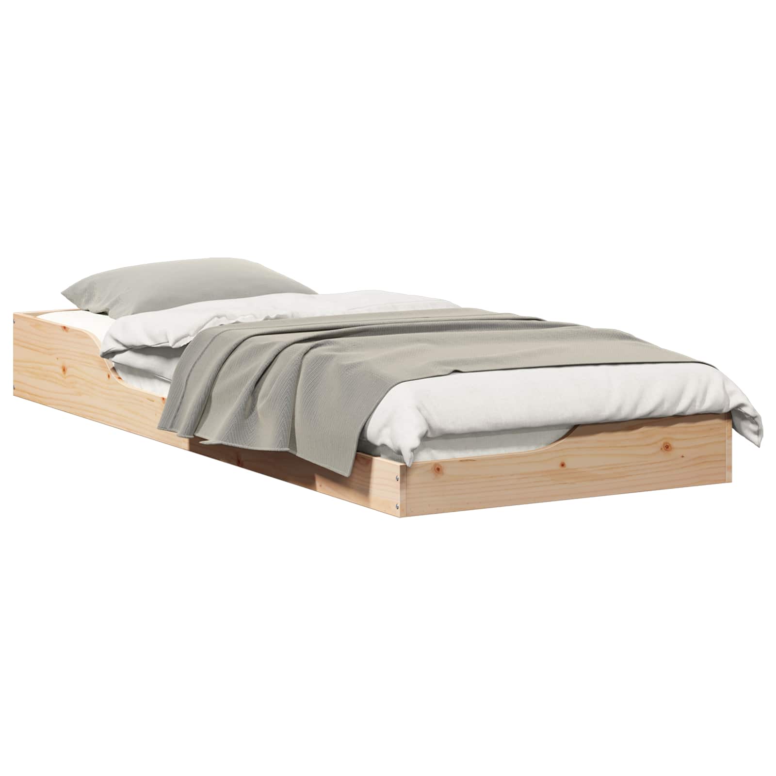 Bedframe Bruin 90 x 220 cm Massief grenenhout is nu te koop bij PeponiXL, paradijselijk wonen!