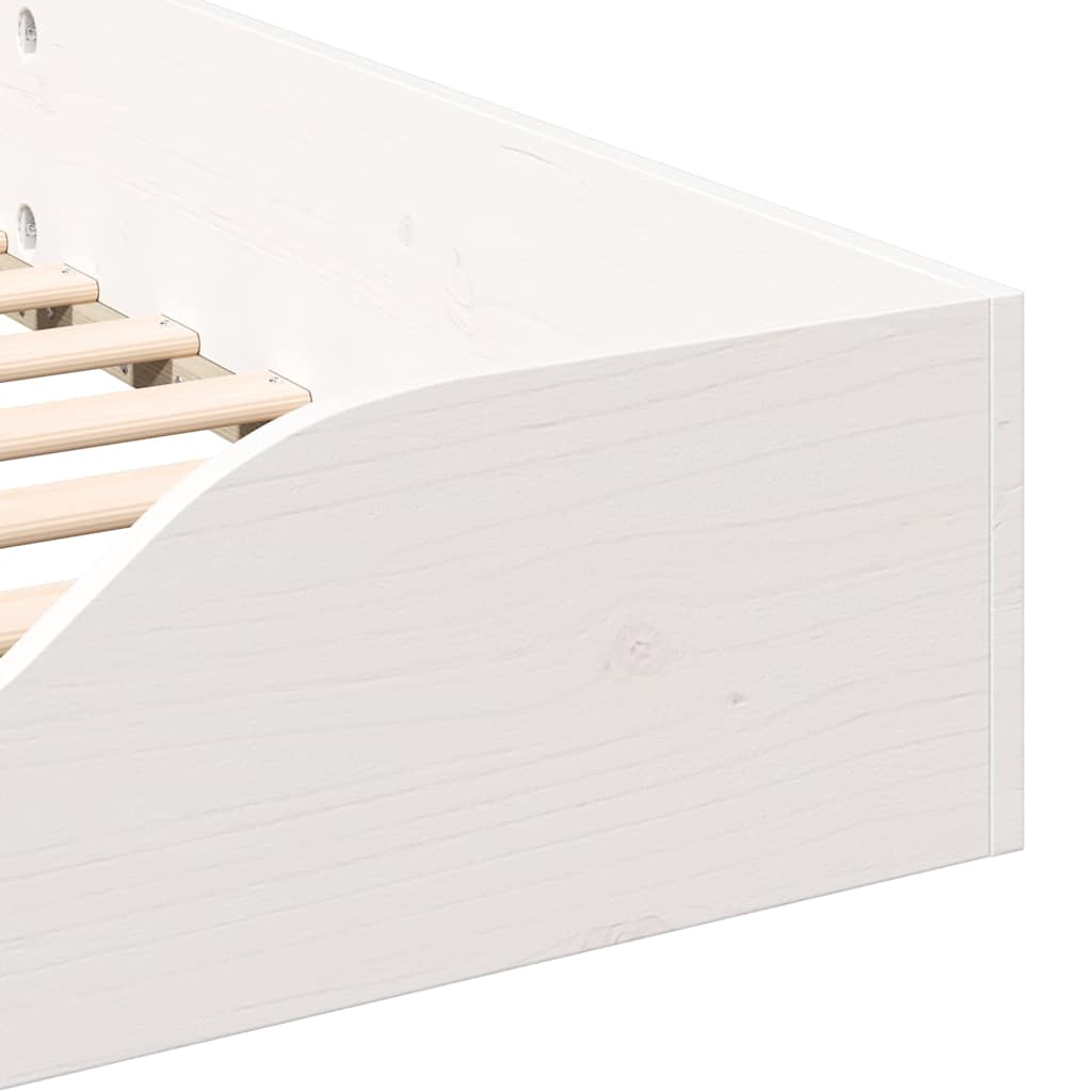Bedframe Wit 90 x 220 cm Massief grenenhout is nu te koop bij PeponiXL, paradijselijk wonen!