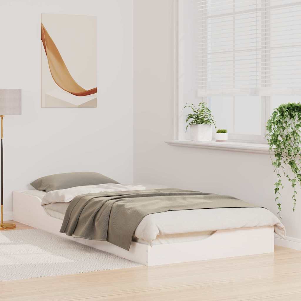 Bedframe Wit 90 x 220 cm Massief grenenhout is nu te koop bij PeponiXL, paradijselijk wonen!