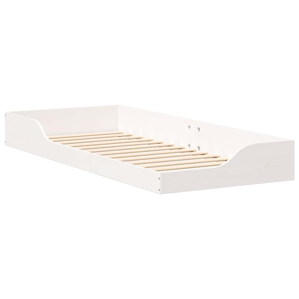 Bedframe Wit 90 x 220 cm Massief grenenhout is nu te koop bij PeponiXL, paradijselijk wonen!