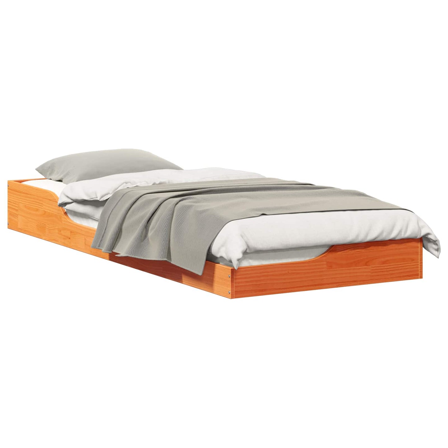 Bedframe Wasbruin 90 x 220 cm Massief grenenhout is nu te koop bij PeponiXL, paradijselijk wonen!