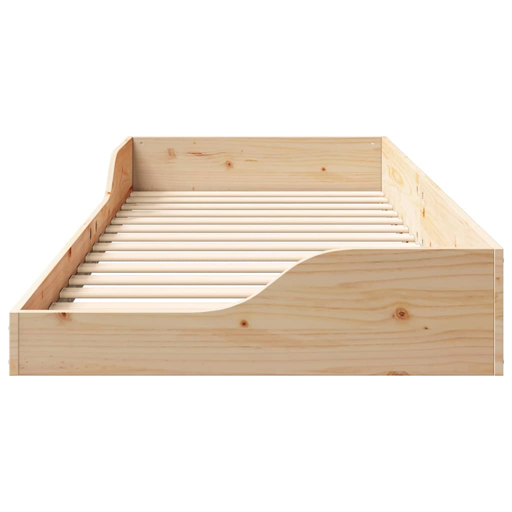 Bedframe Bruin 100 x 220 cm Massief grenenhout is nu te koop bij PeponiXL, paradijselijk wonen!