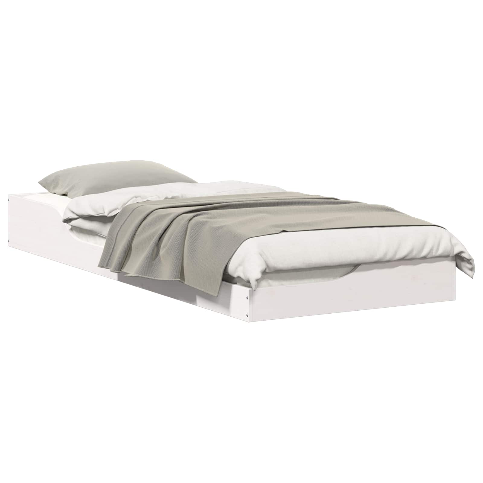 Bedframe Wit 100 x 220 cm Massief grenenhout is nu te koop bij PeponiXL, paradijselijk wonen!