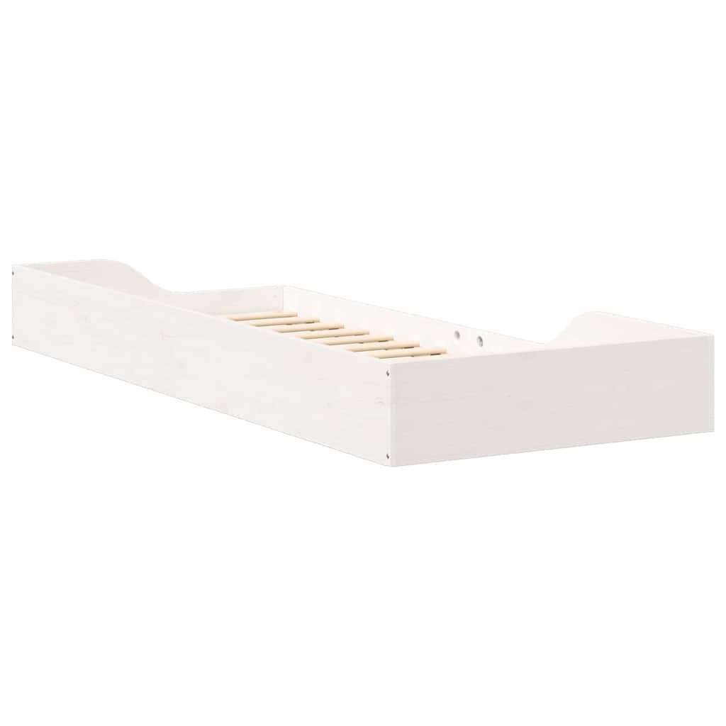 Bedframe Wit 100 x 220 cm Massief grenenhout is nu te koop bij PeponiXL, paradijselijk wonen!
