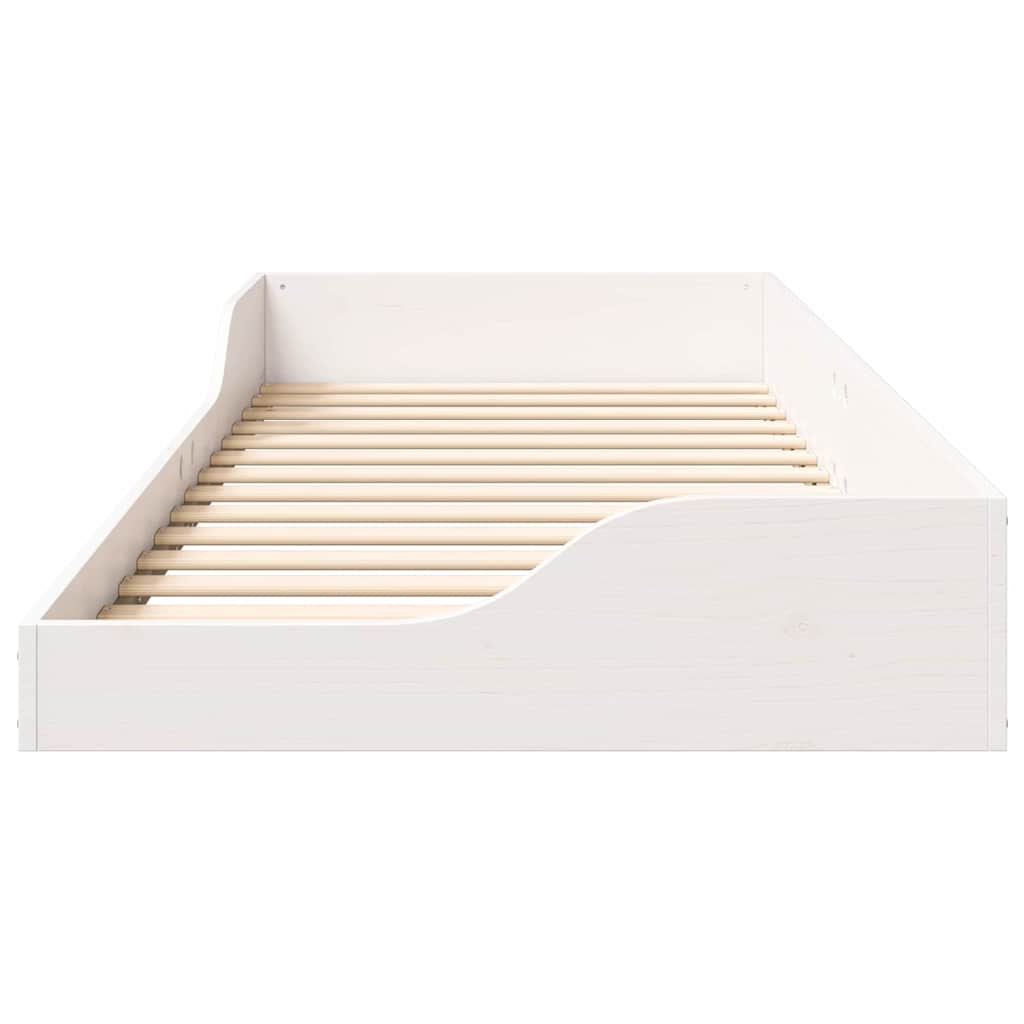 Bedframe Wit 100 x 220 cm Massief grenenhout is nu te koop bij PeponiXL, paradijselijk wonen!