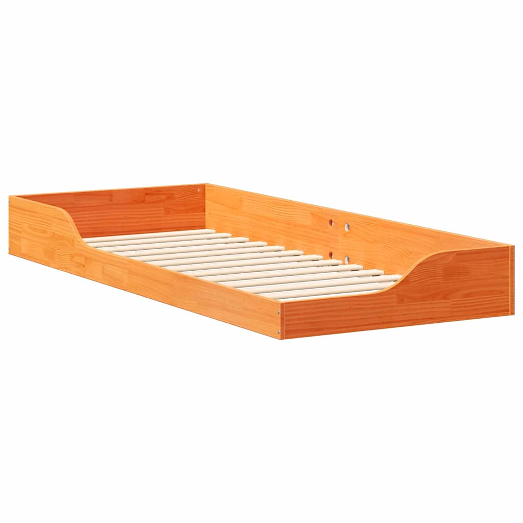 Bedframe Wasbruin 100 x 220 cm Massief grenenhout is nu te koop bij PeponiXL, paradijselijk wonen!