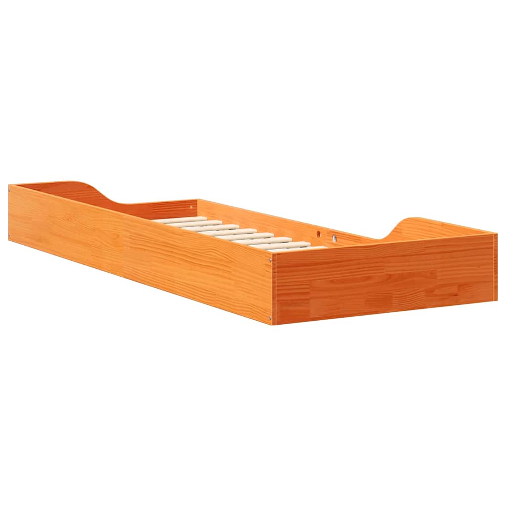 Bedframe Wasbruin 100 x 220 cm Massief grenenhout is nu te koop bij PeponiXL, paradijselijk wonen!