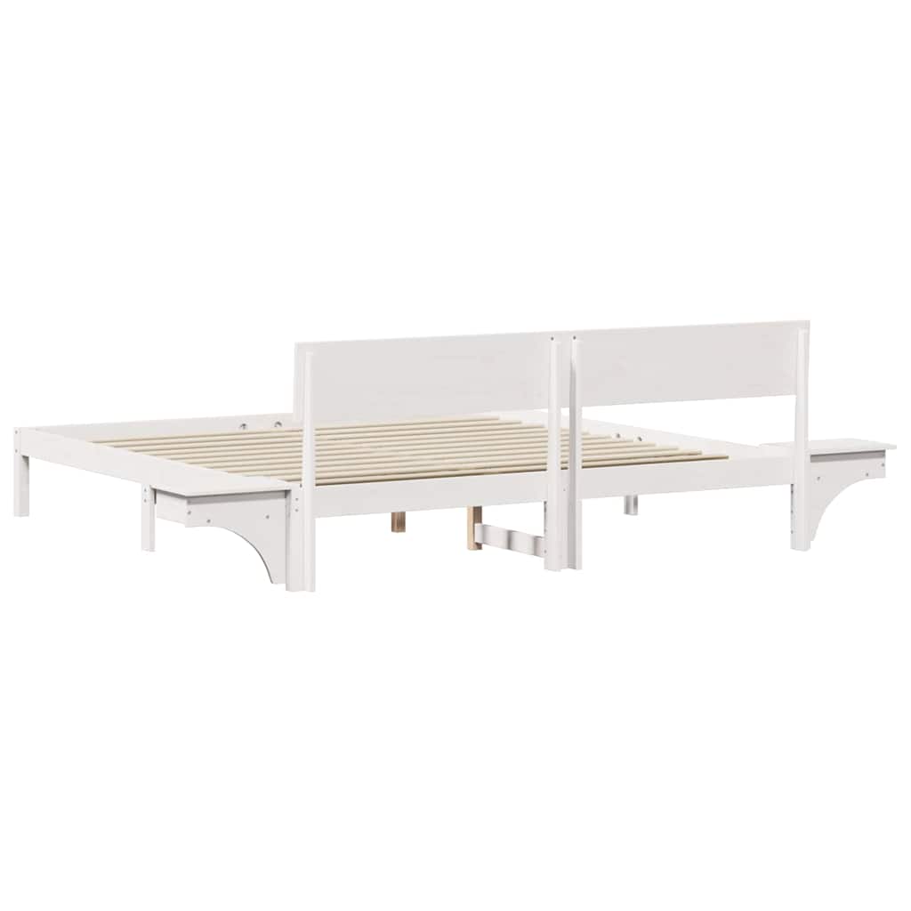 Bedframe met hoofdeinde Wit 180 x 200 cm Massief grenenhout is nu te koop bij PeponiXL, paradijselijk wonen!
