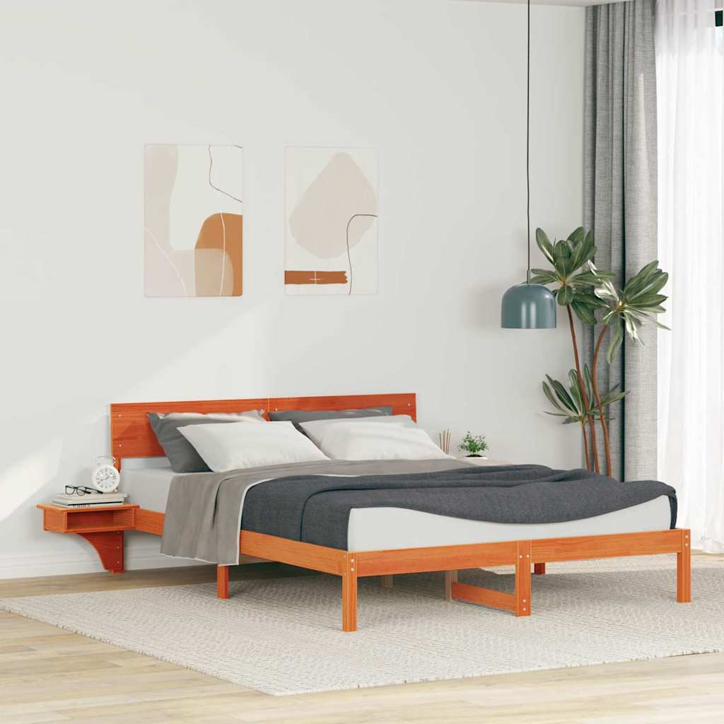 Bedframe Wasbruin 160 x 200 cm Massief grenenhout is nu te koop bij PeponiXL, paradijselijk wonen!
