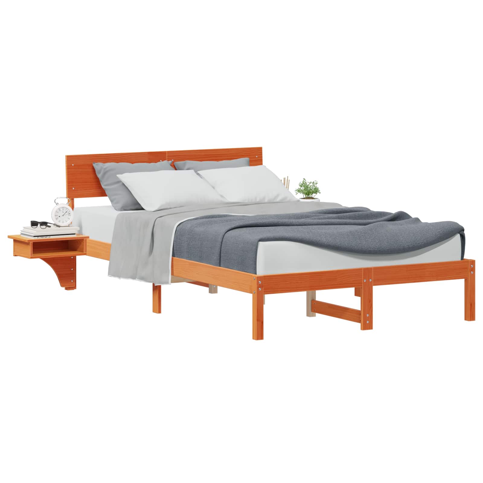 Bedframe Wasbruin 140 x 200 cm Massief grenenhout is nu te koop bij PeponiXL, paradijselijk wonen!