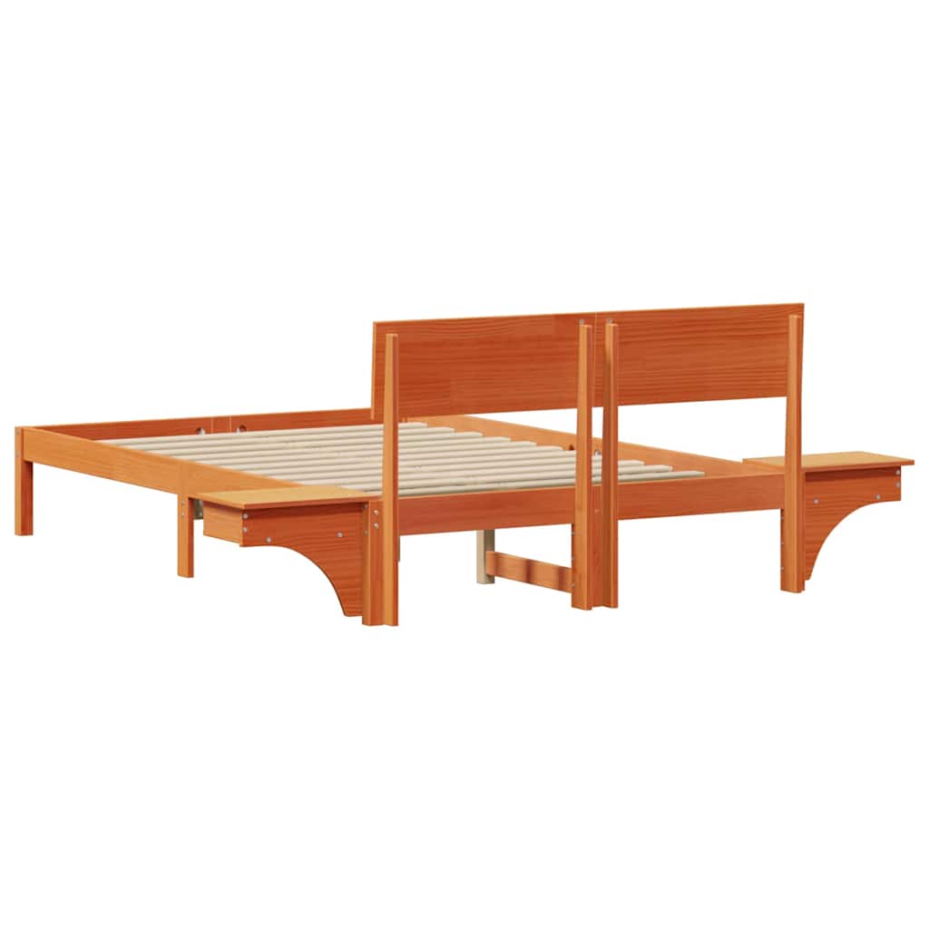 Bedframe Wasbruin 135 x 190 cm Massief grenenhout is nu te koop bij PeponiXL, paradijselijk wonen!