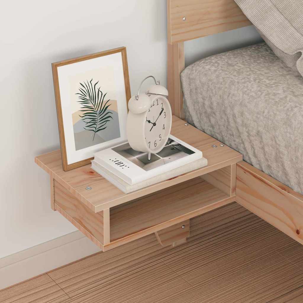 Bedframe met hoofdeinde Bruin 90 x 200 cm Massief grenenhout is nu te koop bij PeponiXL, paradijselijk wonen!