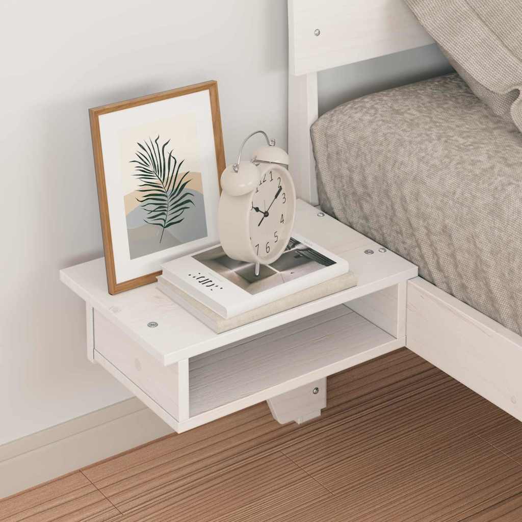 Bedframe met hoofdeinde Wit 90 x 200 cm Massief grenenhout is nu te koop bij PeponiXL, paradijselijk wonen!