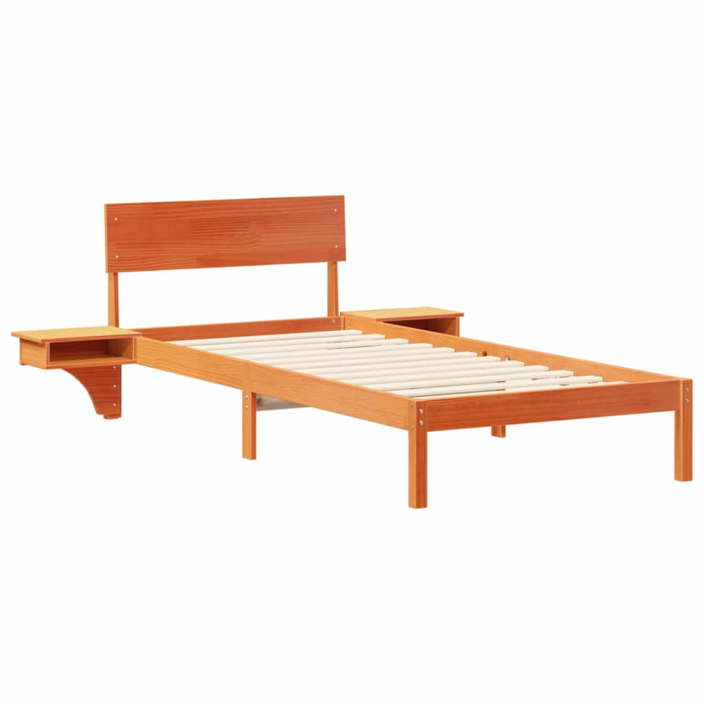 Bedframe met hoofdeinde Wasbruin 90 x 200 cm Massief grenenhout is nu te koop bij PeponiXL, paradijselijk wonen!