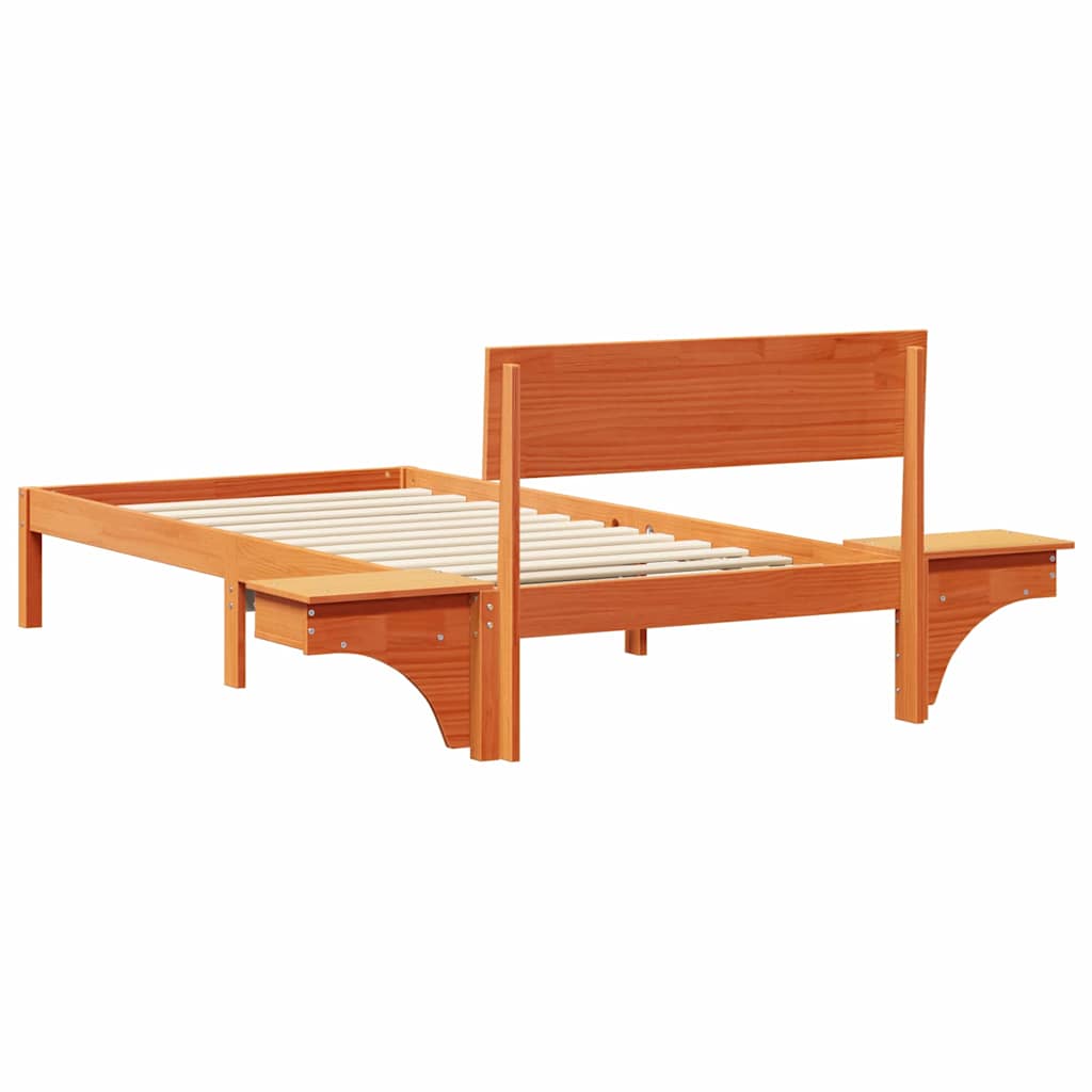 Bedframe met hoofdeinde Wasbruin 90 x 190 cm Massief grenenhout is nu te koop bij PeponiXL, paradijselijk wonen!