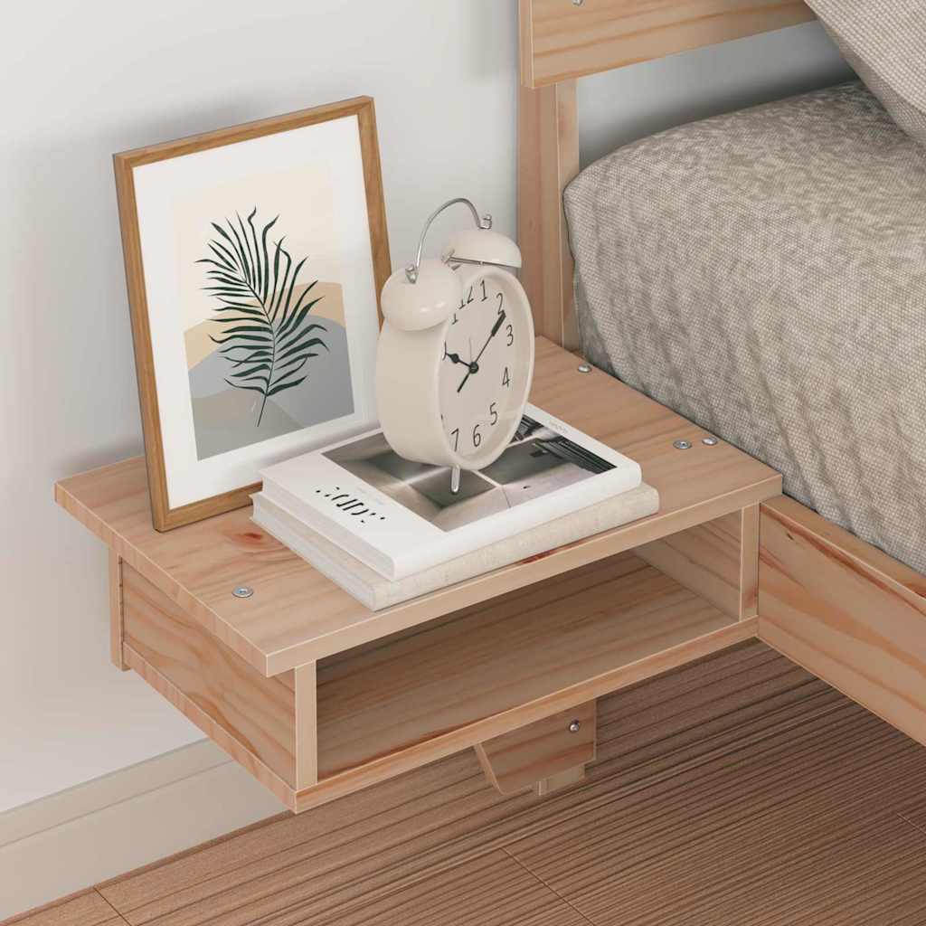 Bedframe met hoofdeinde Bruin 75 x 190 cm Massief grenenhout is nu te koop bij PeponiXL, paradijselijk wonen!