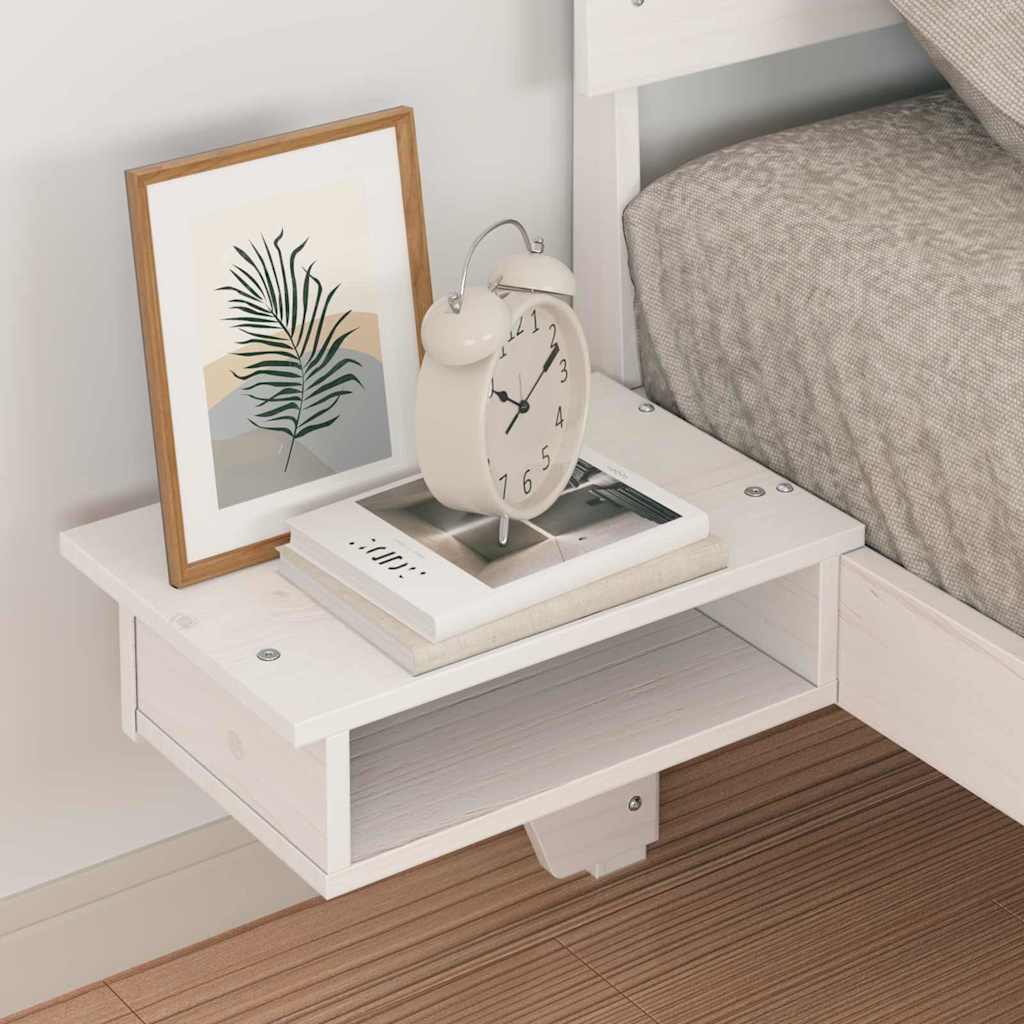 Bedframe met hoofdeinde Wit 75 x 190 cm Massief grenenhout is nu te koop bij PeponiXL, paradijselijk wonen!
