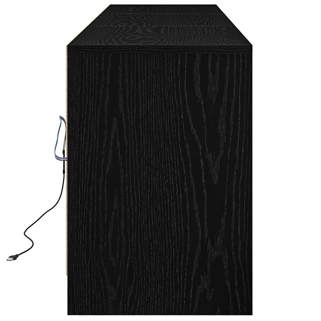 TV Eenheden 2 pcs Zwart Eiken 180 x 34 x 50 cm Bewerkt hout is nu te koop bij PeponiXL, paradijselijk wonen!