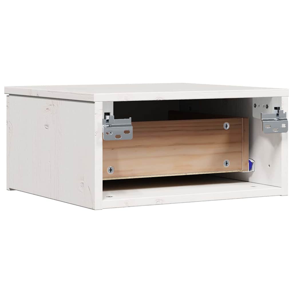 Nachtkastje 2 pcs Wit 37 x 35 x 18,5 cm Massief grenenhout is nu te koop bij PeponiXL, paradijselijk wonen!