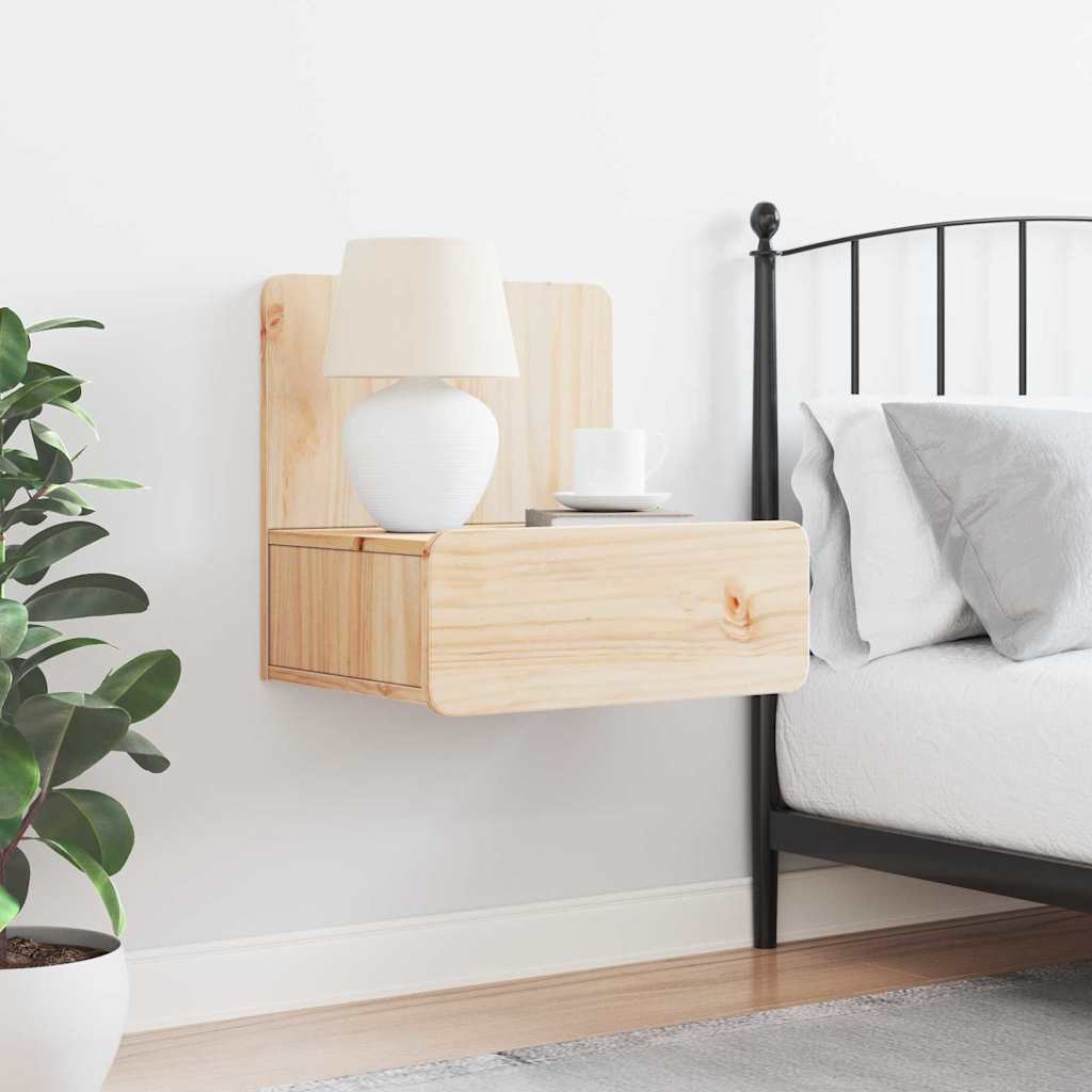 Nachtkastje met lade Bruin 44 x 32,5 x 40 cm Massief grenenhout is nu te koop bij PeponiXL, paradijselijk wonen!