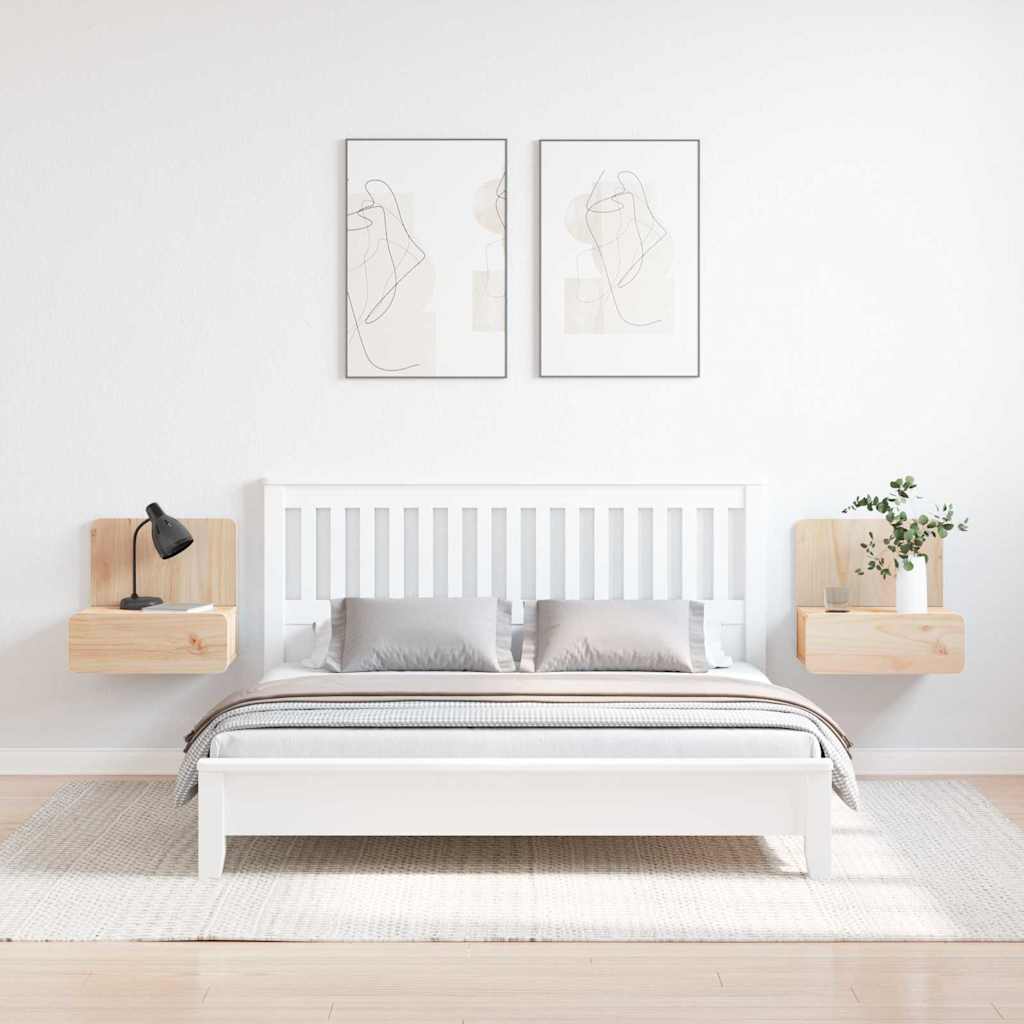 Nachtkastje 2 pcs Bruin 44 x 32,5 x 40 cm Massief grenenhout is nu te koop bij PeponiXL, paradijselijk wonen!