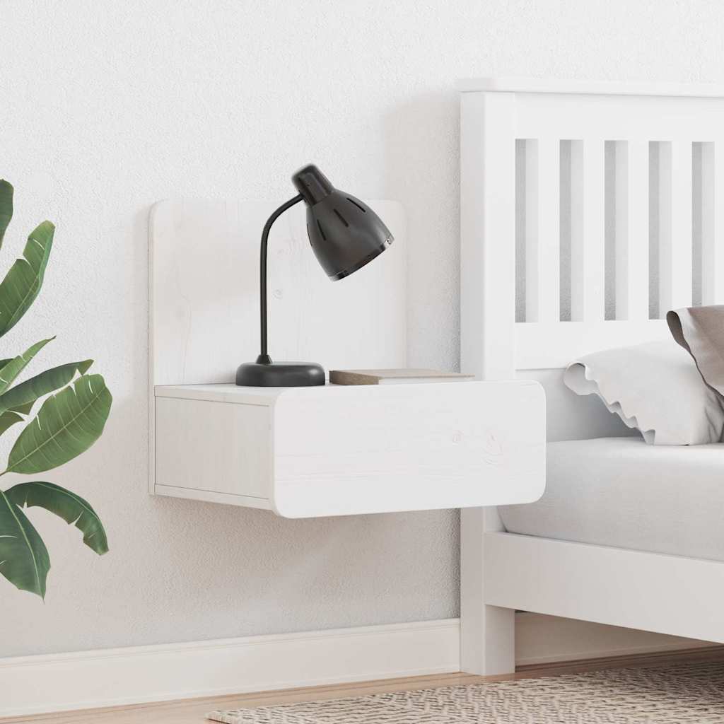 Nachtkastje met lade Wit 44 x 32,5 x 40 cm Massief grenenhout is nu te koop bij PeponiXL, paradijselijk wonen!