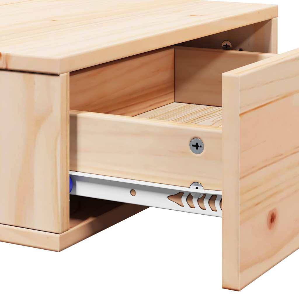 Nachtkastje met lade Bruin 42 x 32,5 x 40 cm Massief grenenhout is nu te koop bij PeponiXL, paradijselijk wonen!