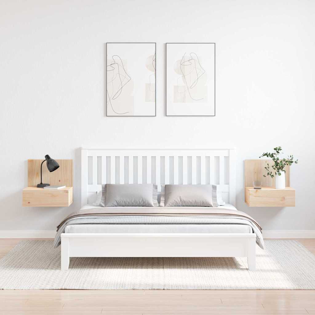 Nachtkastje 2 pcs Bruin 42 x 32,5 x 40 cm Massief grenenhout is nu te koop bij PeponiXL, paradijselijk wonen!