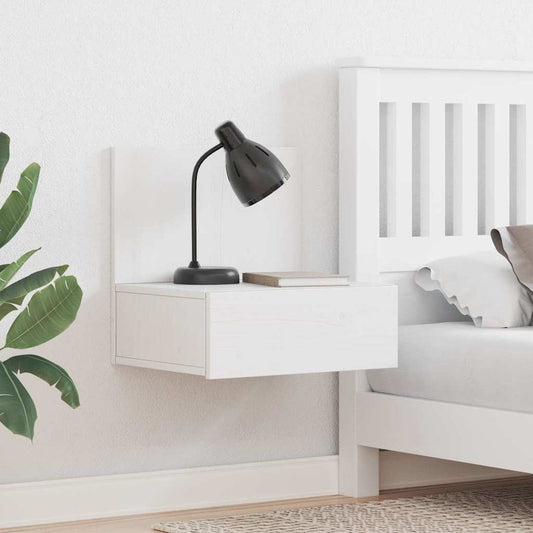 Nachtkastje 2 pcs Wit 42 x 32,5 x 40 cm Massief grenenhout is nu te koop bij PeponiXL, paradijselijk wonen!