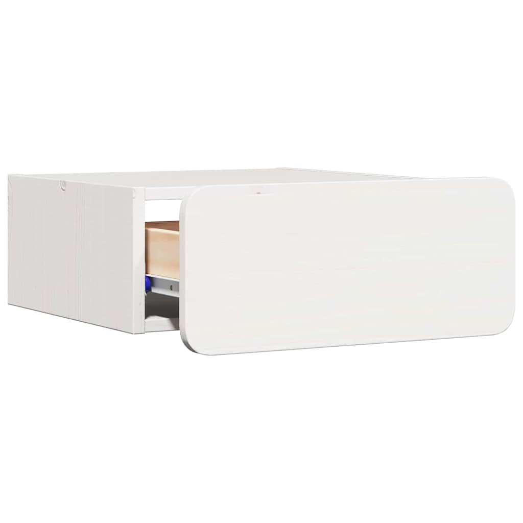 Nachtkastje met lade Wit 39 x 34 x 16,5 cm Massief grenenhout is nu te koop bij PeponiXL, paradijselijk wonen!