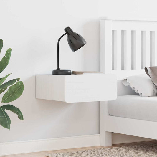 Nachtkastje 2 pcs Wit 39 x 34 x 16,5 cm Massief grenenhout is nu te koop bij PeponiXL, paradijselijk wonen!