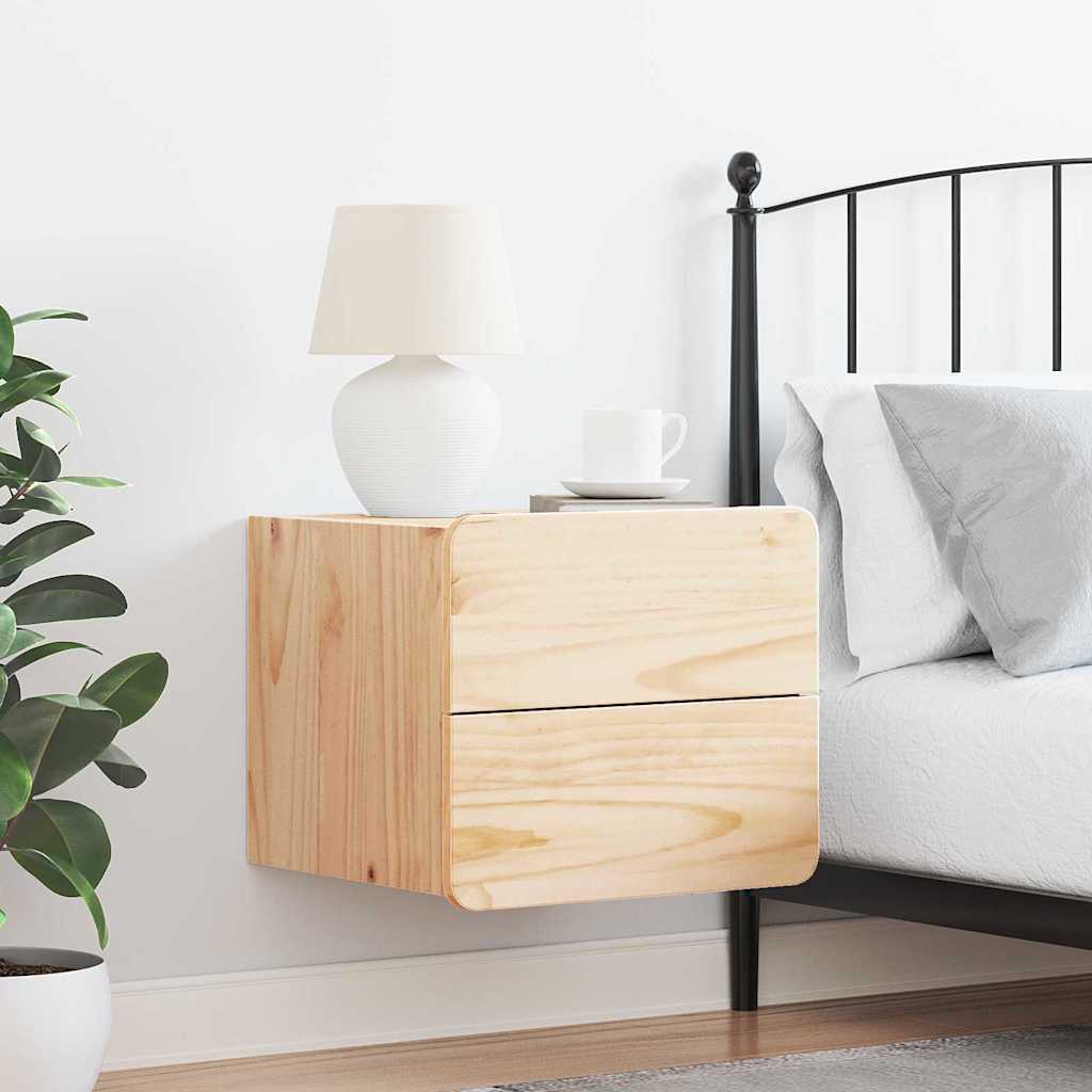 Nachtkastje met lade Bruin 39 x 34 x 33 cm Massief grenenhout is nu te koop bij PeponiXL, paradijselijk wonen!