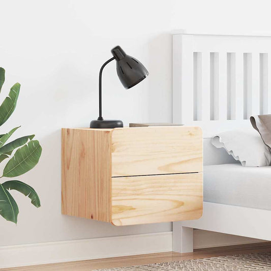 Nachtkastje 2 pcs Naturel 39 x 34 x 33 cm Massief grenenhout is nu te koop bij PeponiXL, paradijselijk wonen!