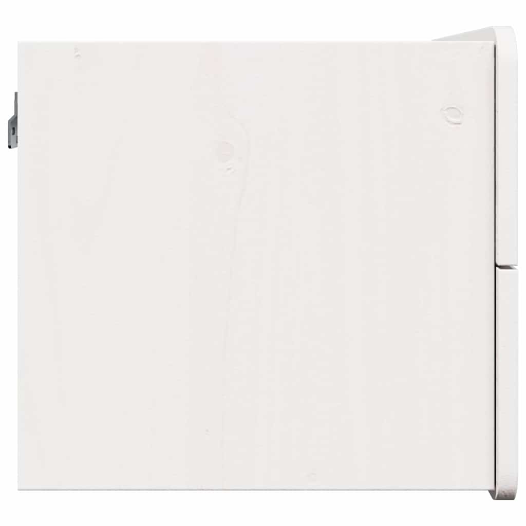 Nachtkastje met lade Wit 39 x 34 x 33 cm Massief grenenhout is nu te koop bij PeponiXL, paradijselijk wonen!