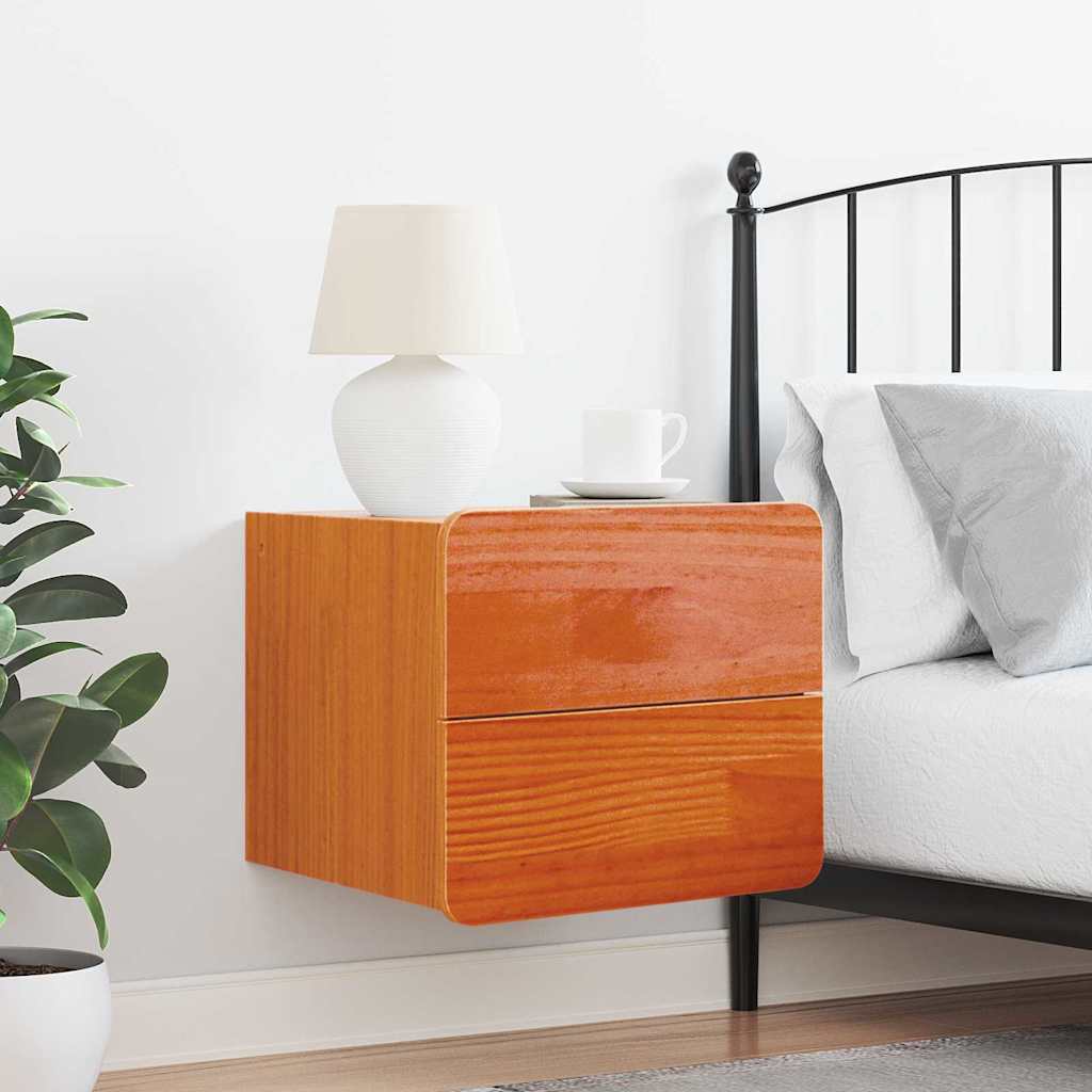 Nachtkastje Wasbruin 39 x 34 x 33 cm Massief grenenhout is nu te koop bij PeponiXL, paradijselijk wonen!