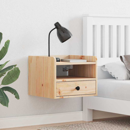 Nachtkastje met lade Bruin 38 x 36 x 29,5 cm Massief grenenhout is nu te koop bij PeponiXL, paradijselijk wonen!