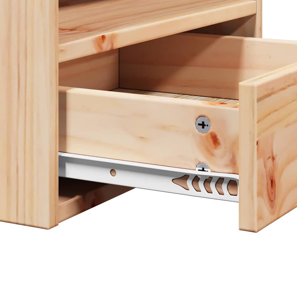 Nachtkastje 2 pcs Bruin 38 x 36 x 29,5 cm Massief grenenhout is nu te koop bij PeponiXL, paradijselijk wonen!