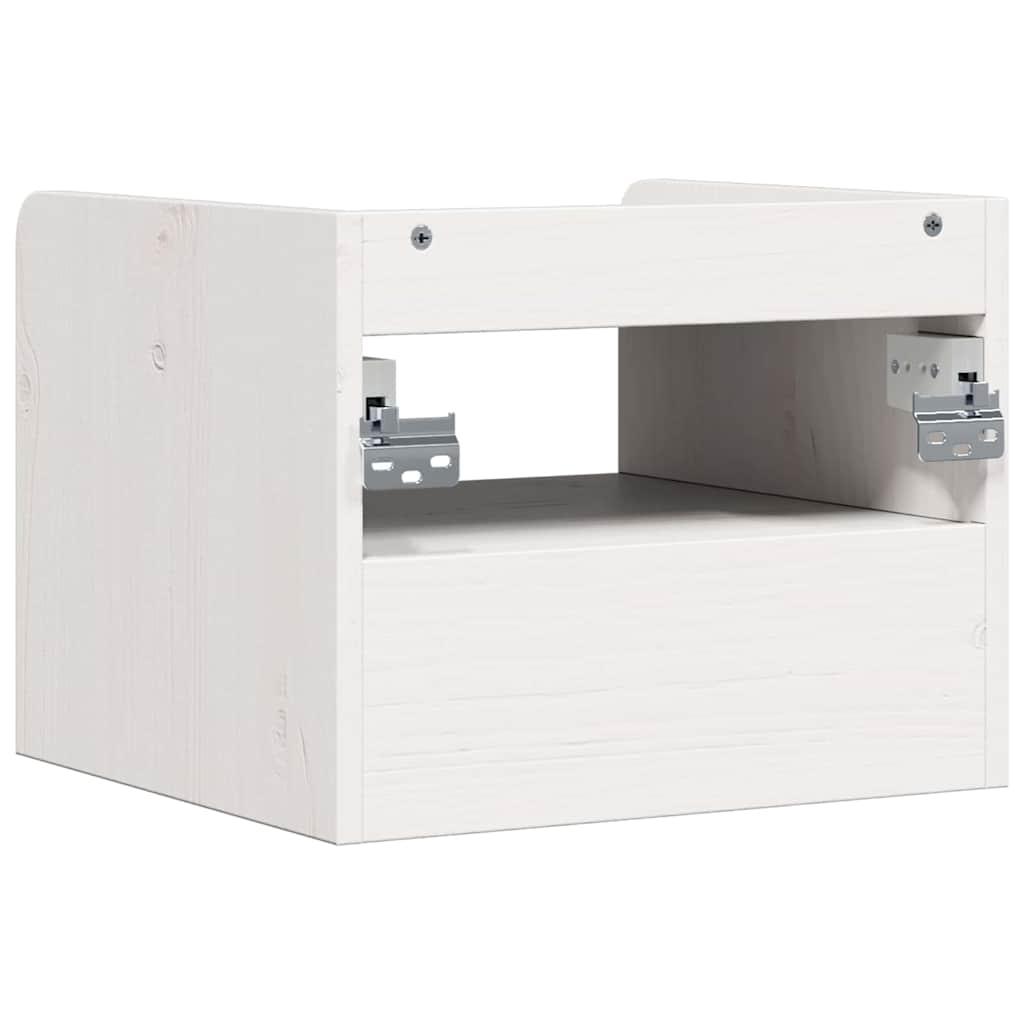 Nachtkastje 2 pcs Wit 38 x 36 x 29,5 cm Massief grenenhout is nu te koop bij PeponiXL, paradijselijk wonen!