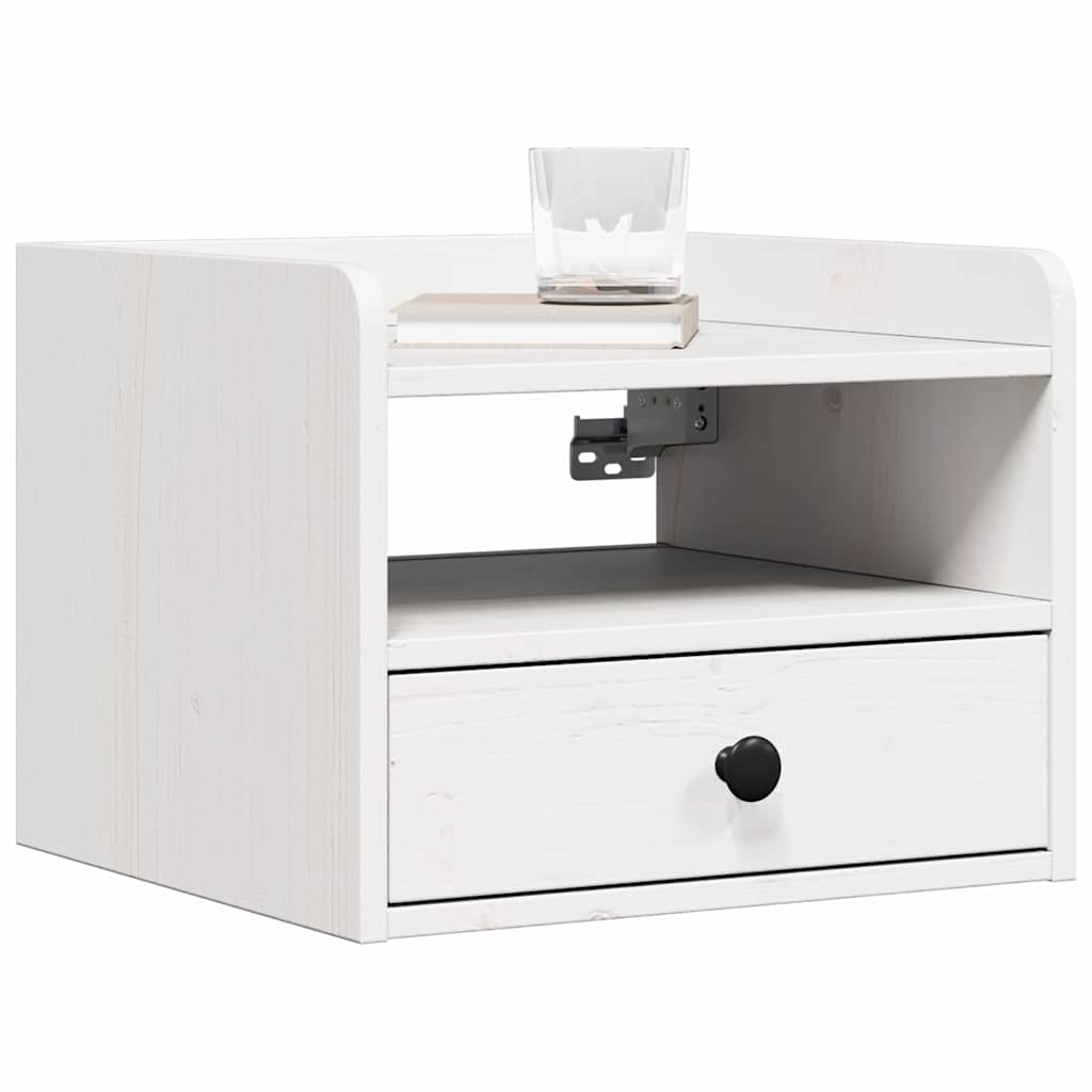 Nachtkastje 2 pcs Wit 38 x 36 x 29,5 cm Massief grenenhout is nu te koop bij PeponiXL, paradijselijk wonen!