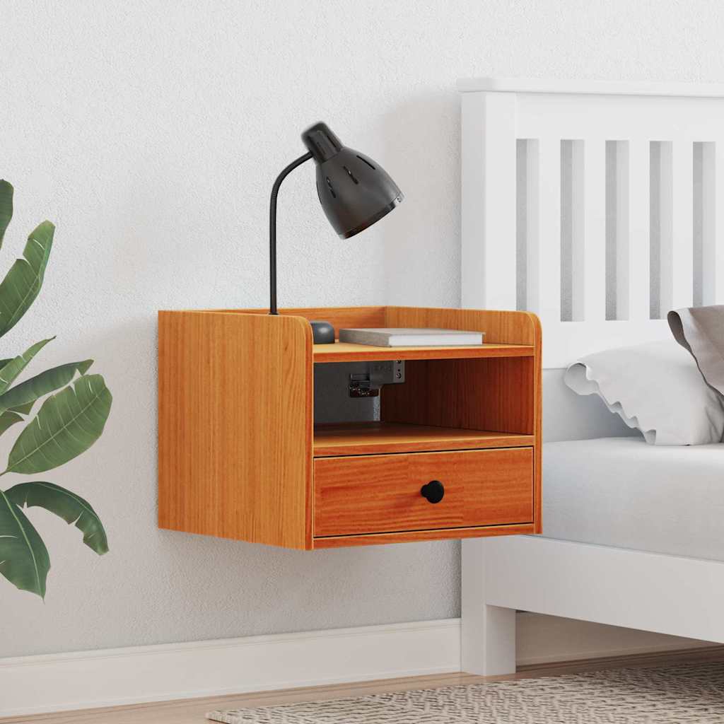 Nachtkastje 2 pcs Wasbruin 38 x 36 x 29,5 cm Massief grenenhout is nu te koop bij PeponiXL, paradijselijk wonen!