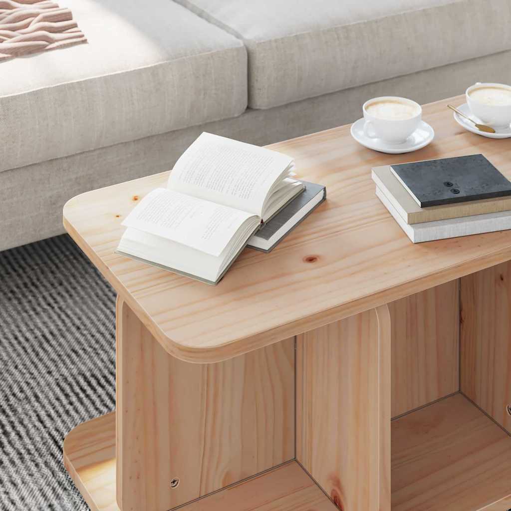 Salontafel Naturel 80 x 39,5 x 33,5 cm Massief grenenhout is nu te koop bij PeponiXL, paradijselijk wonen!