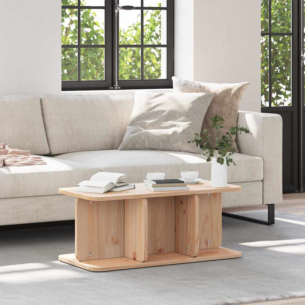 Salontafel Naturel 80 x 39,5 x 33,5 cm Massief grenenhout is nu te koop bij PeponiXL, paradijselijk wonen!