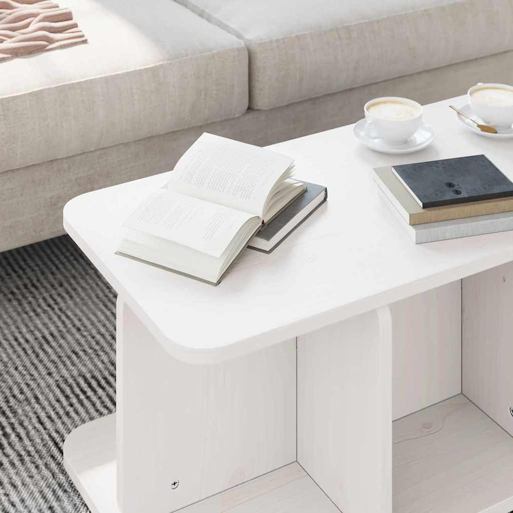 Salontafel Wit 80 x 39,5 x 33,5 cm Massief grenenhout is nu te koop bij PeponiXL, paradijselijk wonen!