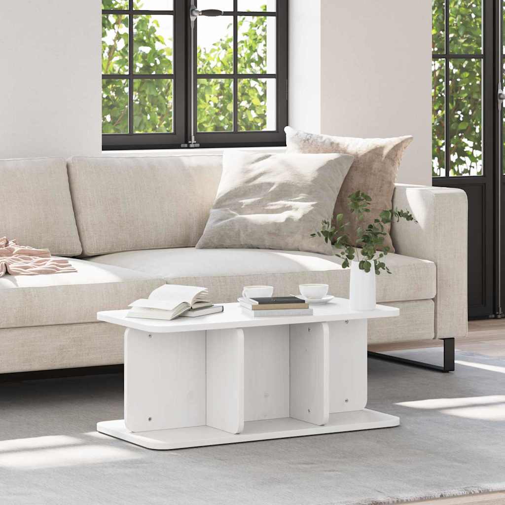 Salontafel Wit 80 x 39,5 x 33,5 cm Massief grenenhout is nu te koop bij PeponiXL, paradijselijk wonen!