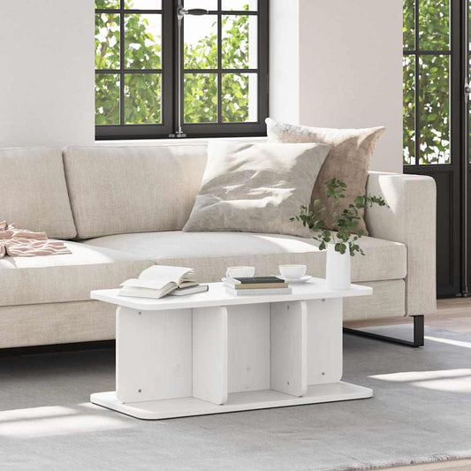 Salontafel Wit 80 x 39,5 x 33,5 cm Massief grenenhout is nu te koop bij PeponiXL, paradijselijk wonen!