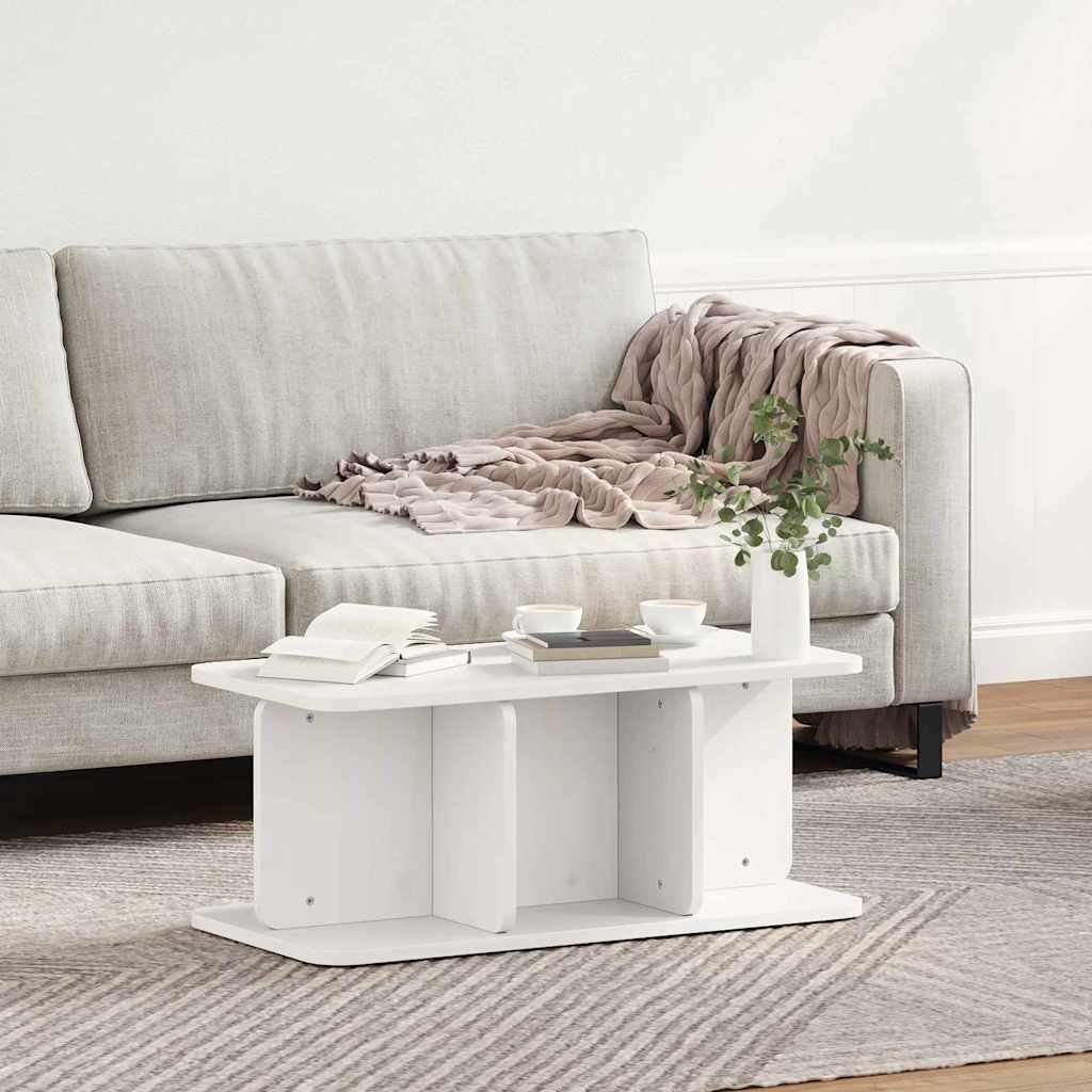 Salontafel Wit 80 x 39,5 x 33,5 cm Massief grenenhout is nu te koop bij PeponiXL, paradijselijk wonen!